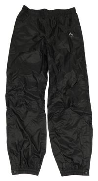 Čierne šušťákové nepromokavé nohavice s logom McKinley