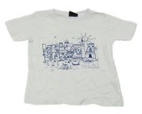 Biele tričko s potlačou