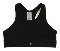 Černý sportovní crop top Decathlon 