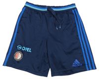 Tmavomodré funkční sportovní kraťasy s logem Adidas