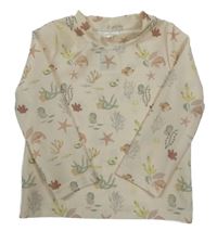 Smetanové UV triko s mořskými živočichy H&M