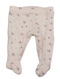 Světlerůžové polodupky s kvietkami Matalan