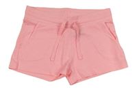 Neónově ružové melírované teplákové kraťasy zn. H&M