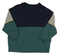 Tmaomodro-sivo-šalvějová oversize mikina John Lewis