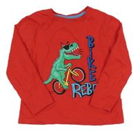 Červené triko s dinosaurem PRIMARK