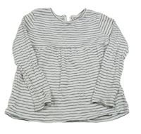 Bílo-černé pruhované triko PRIMARK