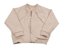 Pudrová prepínaci mikina s volánikmi RESERVED