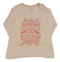 Světlepudrové tričko s obrázkem - cirkus lupilu