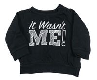 Čierna mikina s nápismi PEP&CO