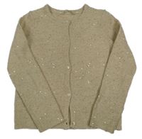 Světlebéžovo-zlatý melírovaný prepínaci sveter s flitrami John Lewis