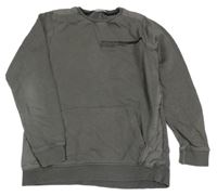 Tmavošedá mikina s nápisy a kapsou George