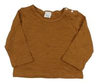 Hnědé melírované triko 