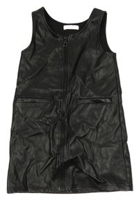 Čierne koženkové prepínaci šaty PRIMARK