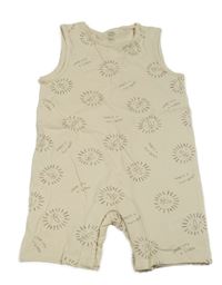 Smotanový kraťasový overal so lvíčky F&F