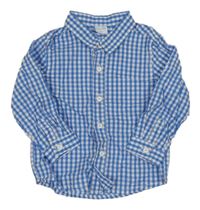 Modro-biela kockovaná košeľa Smile