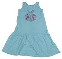 Svetlomodré šaty s lienkou Kids