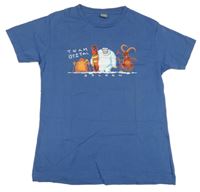 Tmavomodré tričko so zvieratkami