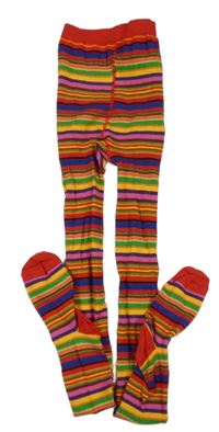 Barevné pruhované punčocháče JAKO-O