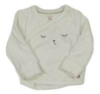 Biela károvaná prepínaci zavinovací zamatová prepínaci mikina s čumáčkem C&A