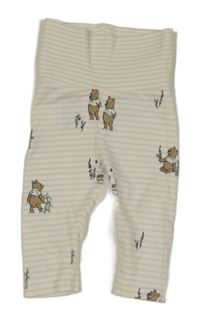Bílo-béžové pruhované tepláky s Pú H&M