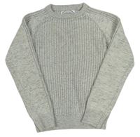 Sivý rebrovaný sveter Matalan