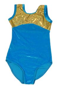 Modro-zlaté zamatové cvičobné body 1st Position
