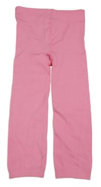 Růžové thermo punčochové legíny