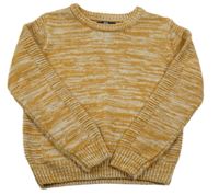 Medovo-šedý melírovaný svetr Matalan