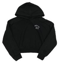 Čierna crop mikina s nápisom a kapucňou River Island