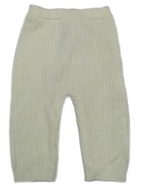 Smetanové žebrované pletené tepláky George