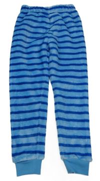 Modré pruhované chlupaté pyžamové kalhoty Alive