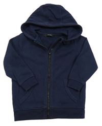 Tmavomodrá propínací mikina s kapucí George