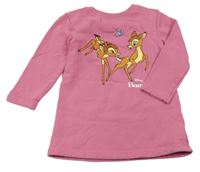 Lososové teplákové šaty s Bambim Disney