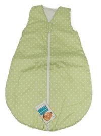 Nové - Zelenkavý puntíkatý zateplený spací pytel