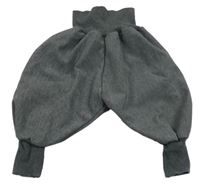 Tmavošedé melírované softshellové kalhoty