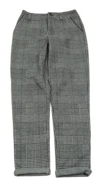 Sivo-čierne kockované teplákové nohavice Primark