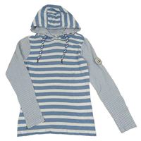 Modro-bílé pruhované triko s kapucí Kangaroos