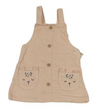 Světlerůžové manšestrové šaty s kapsami s čumáky F&F