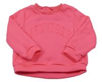 Tmavoružová mikina s 3D nápisom Shein