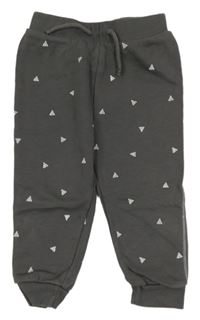 Tmavošedé vzorované tepláky Primark