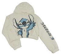 Nové - bílá crop mikina se Stitchem a kapucí Primark
