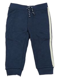 Tmavomodré tepláky s pruhem Primark