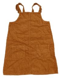 Hnedé na traké menšestrové šaty s vreckami Primark