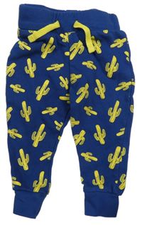 Tmavomodré tepláky se žlutými kaktusy Impidimpi