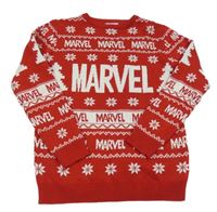 Červeno-biely vzorovaný sveter s Marvel Primark