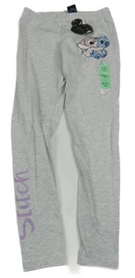 Nové - šedé melírované legíny se Stitchem Primark