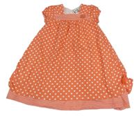 Korálové bodkovaná é šaty Topolino