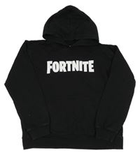 Čierna mikina s nápisom a kapucí - Fortnite