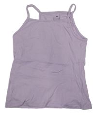 Lila rebrovaný crop top H&M