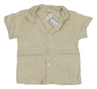 Nové - béžová ľanová košeľa